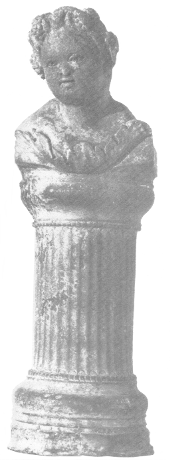 Colonnette de Char en bronze trouvée dans le Vicus de Vervoz